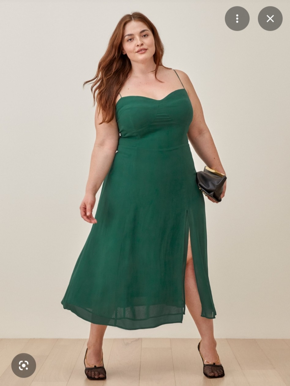 Reformation Juliette Emerald Midi Dress